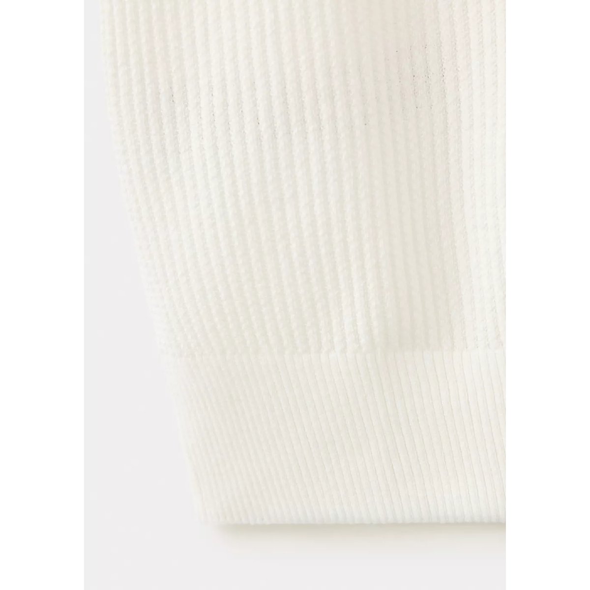 T-shirt maille côtelée blanc, MANGO MAN