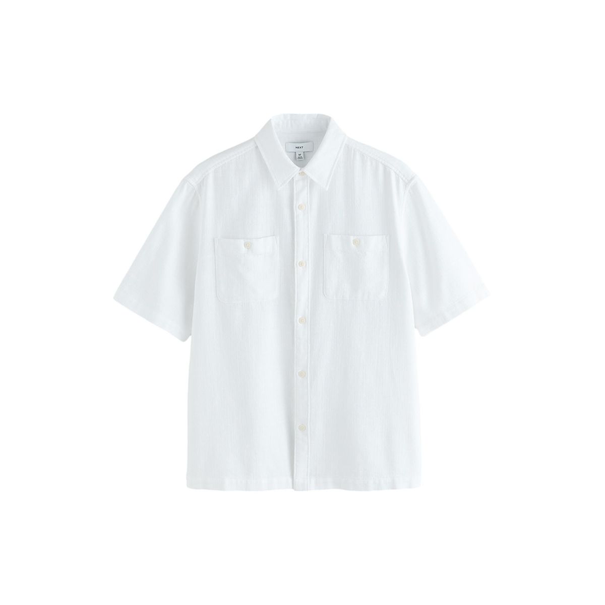 Chemise texturée à manches courtes blanc, NEXT
