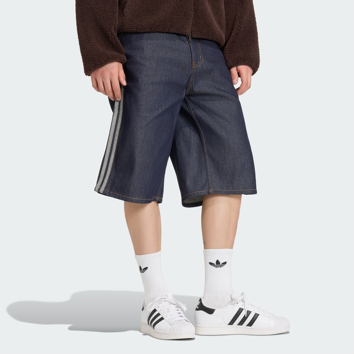 Jort Taille Mi-Haute Coupe Droite Firebird Adicolor Jort Taille Mi-Haute Coupe Droite Firebird Adicolor indigo denim, adidas Originals