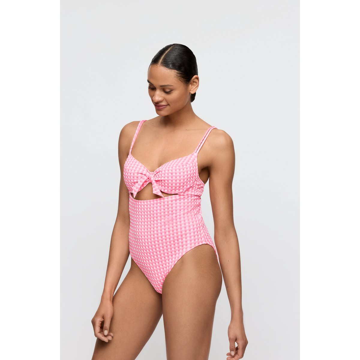 Maillot 1 pièce emboîtant MARY LYNN rose - rose gingham, MARIE JO