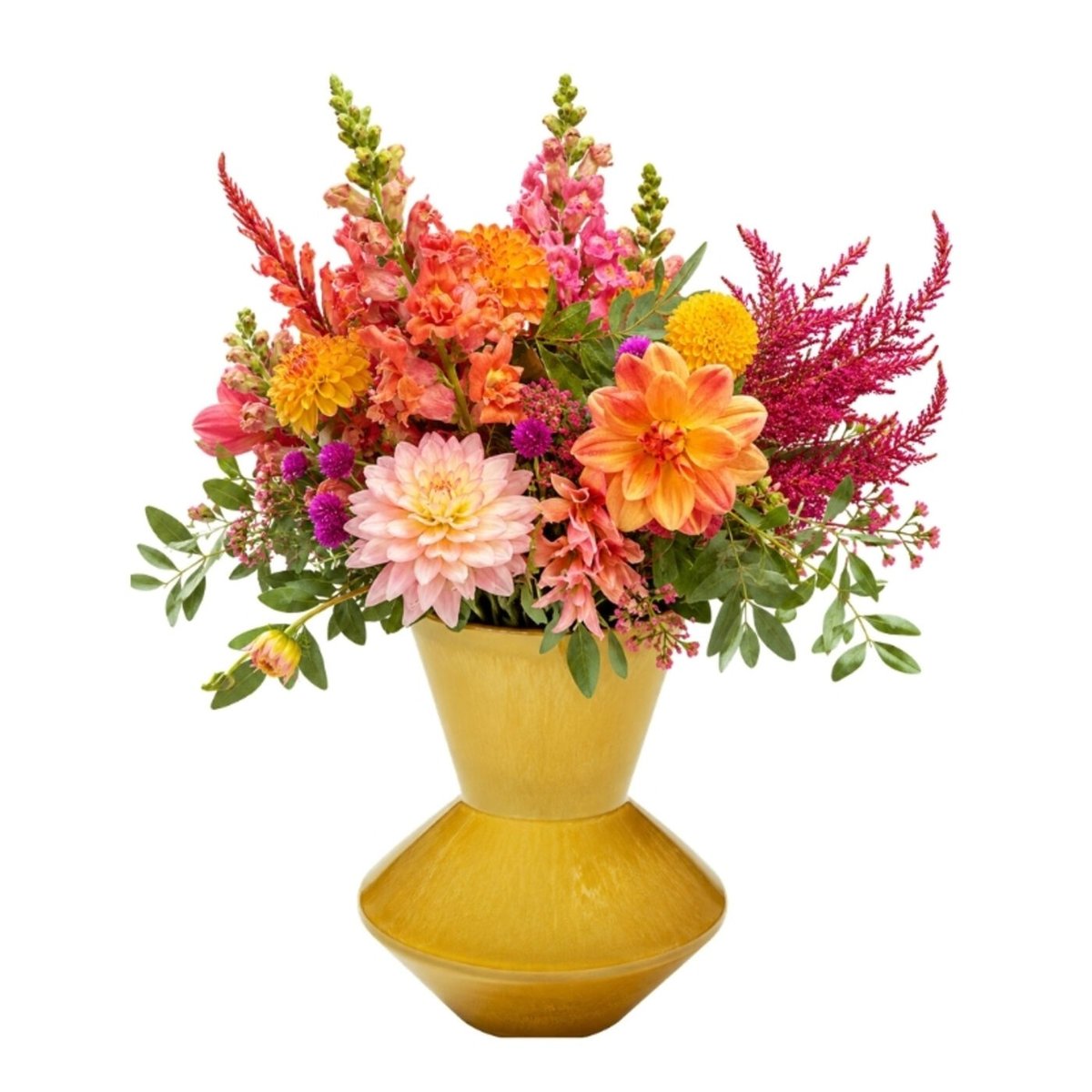 Vase en verre, FLASHY jaune, KARE DESIGN