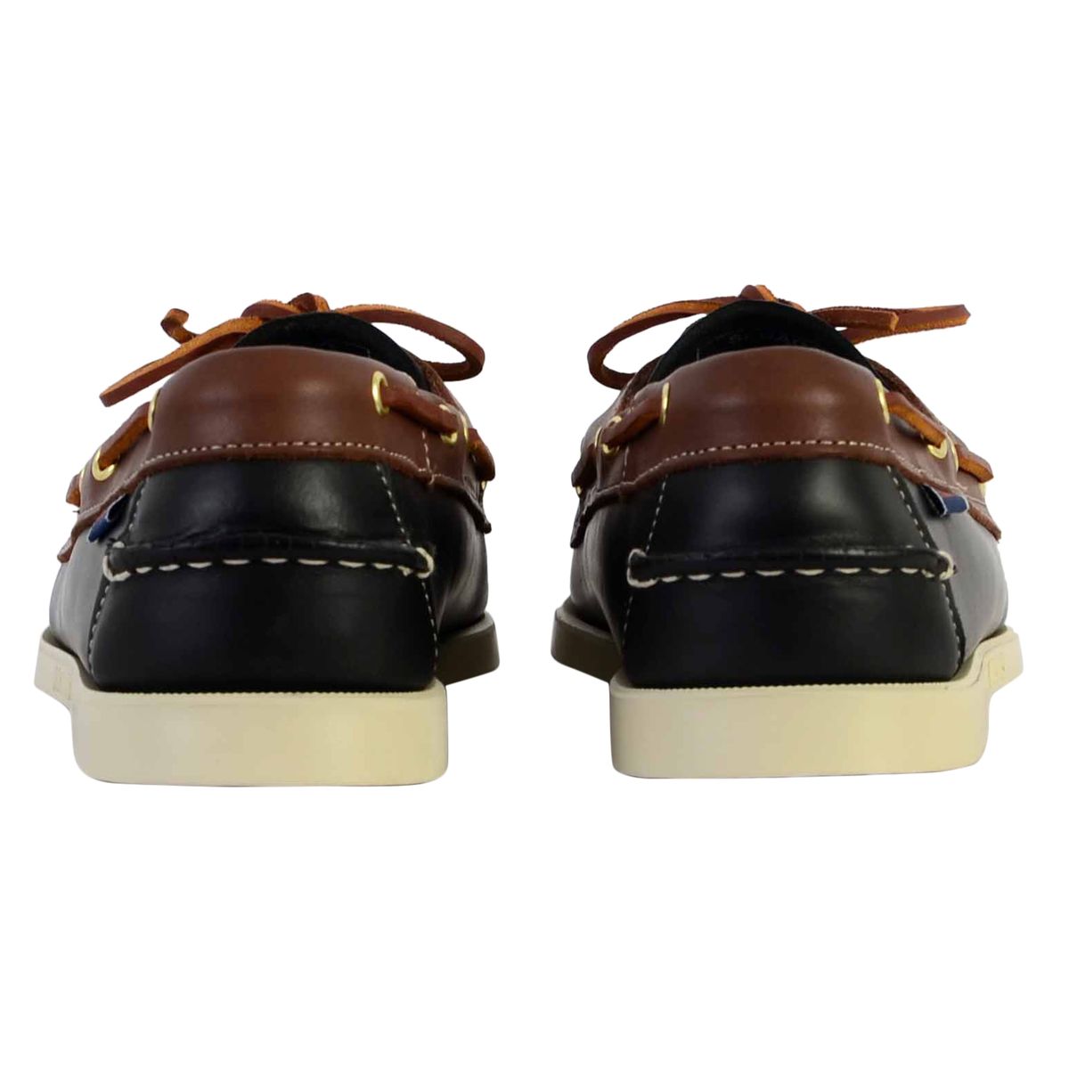 Derby Cuir Sebago Portland Wax Lea noir marron, SEBAGO