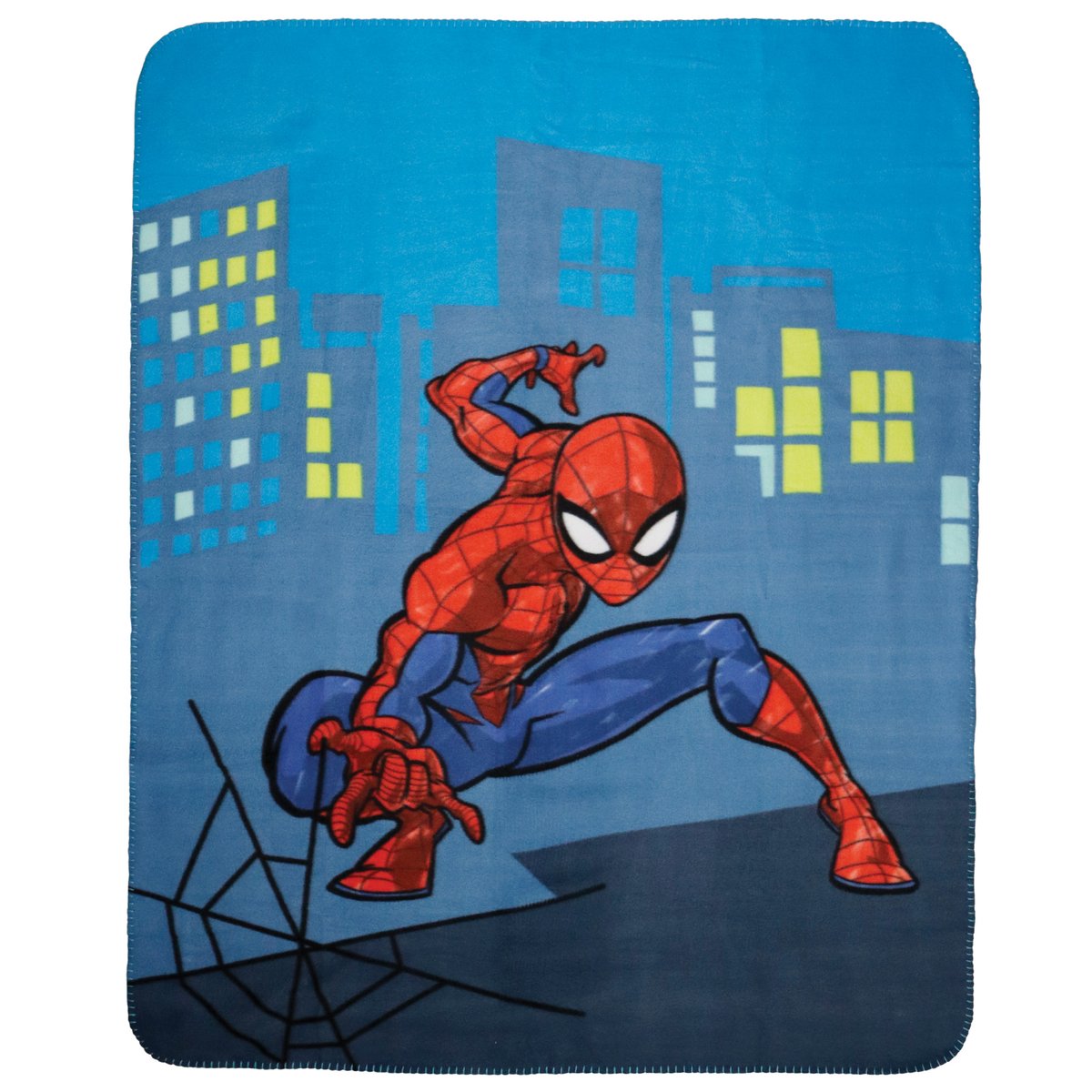 Plaid polaire imprimé 100% polyester, HERO bleu, SPIDER-MAN