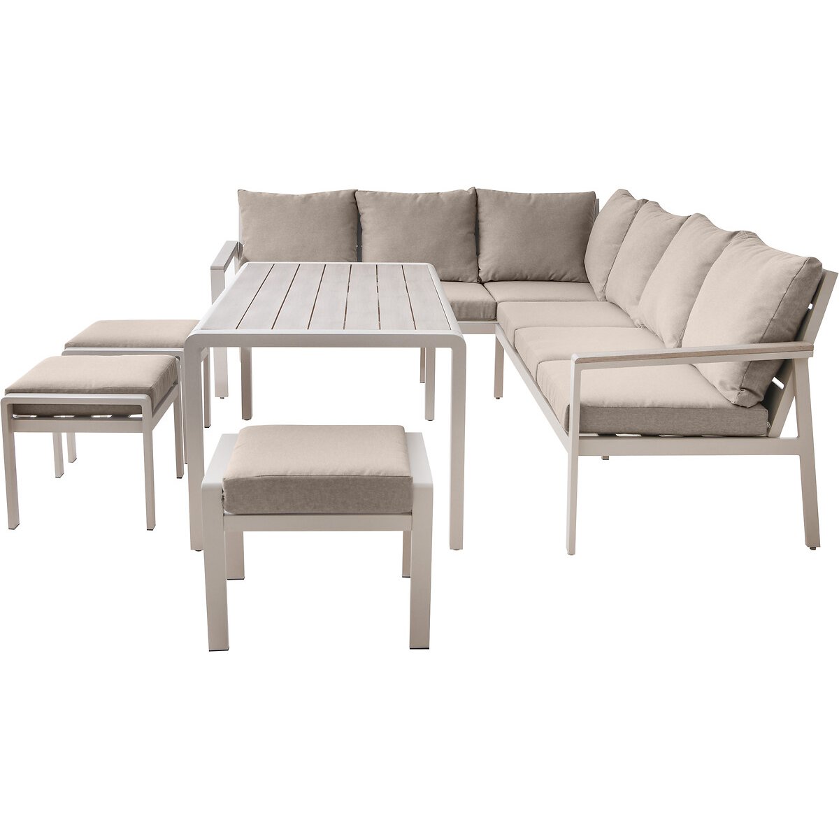 Aruba Outdoor Corner Seating Set stone beige, SO'HOME