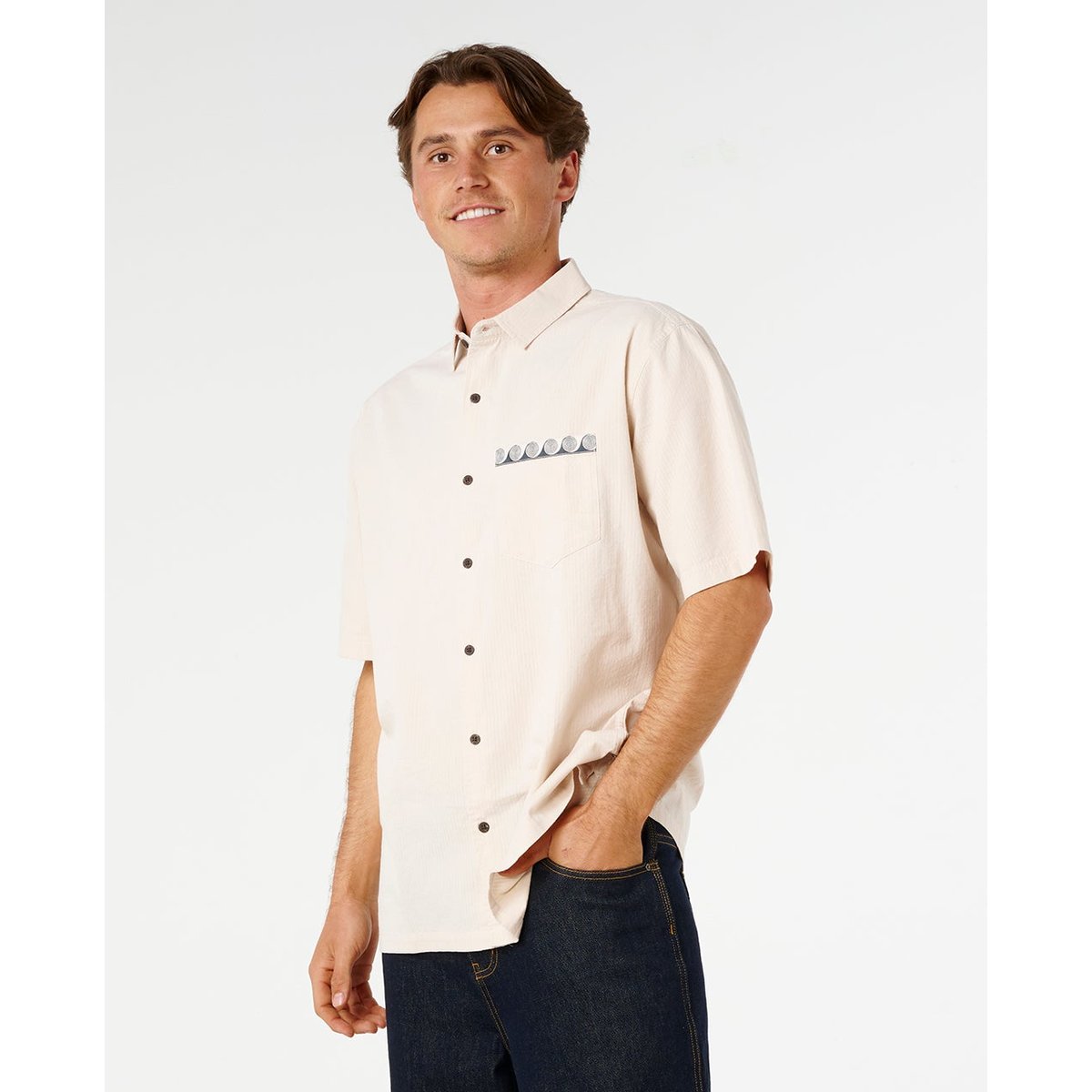 Chemise Aots manches courtes blanc vintage, RIP CURL
