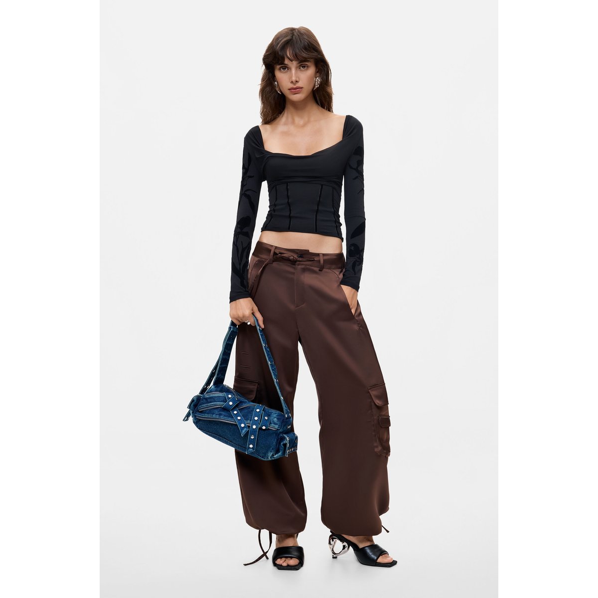 Sac denim moyen 100 % coton bleu clair, DESIGUAL