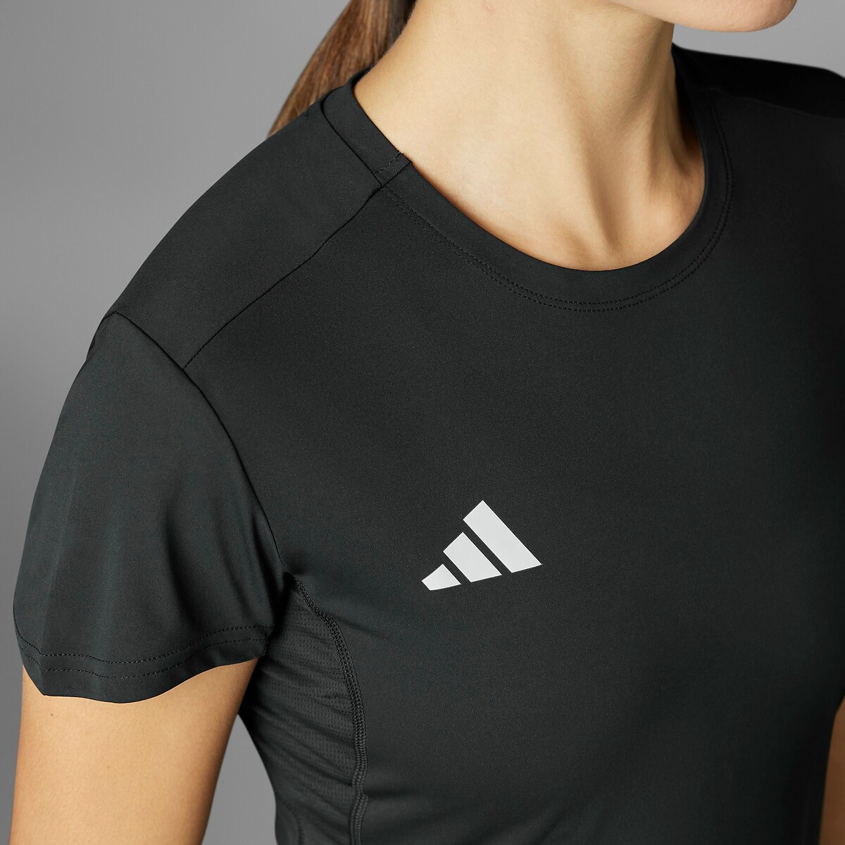 Kurzärmeliges Laufshirt schwarz, adidas Performance