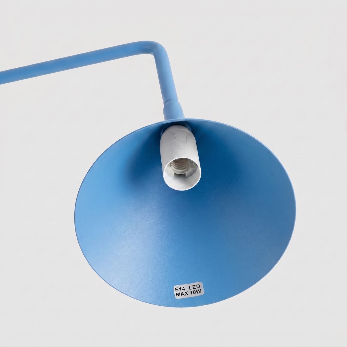Lampe de bureau Acier Bleu E14 1 Nox bleu, EDEN