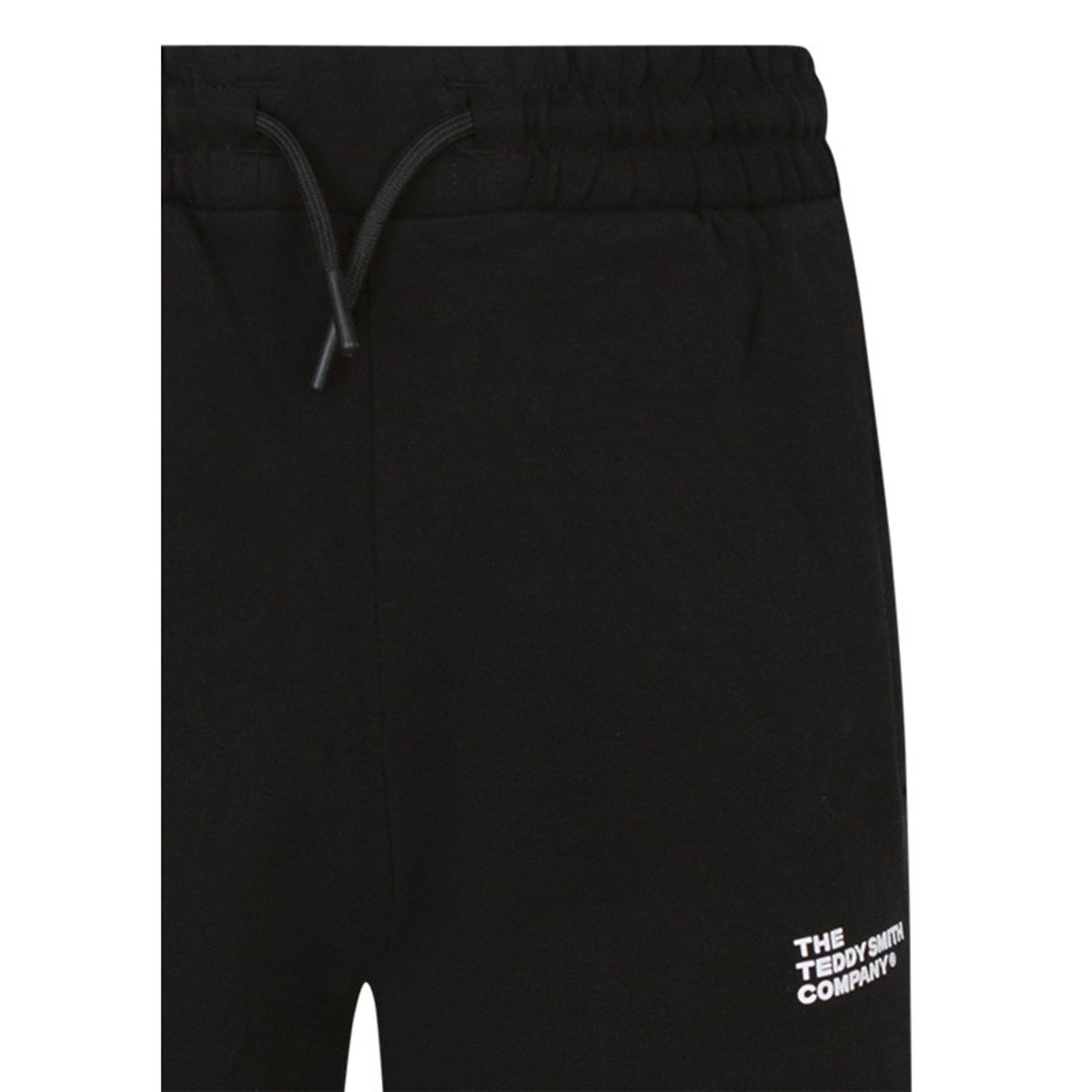 Short en coton noir à coupe droite pourvu d'une taille élastiquée noir, TEDDY SMITH