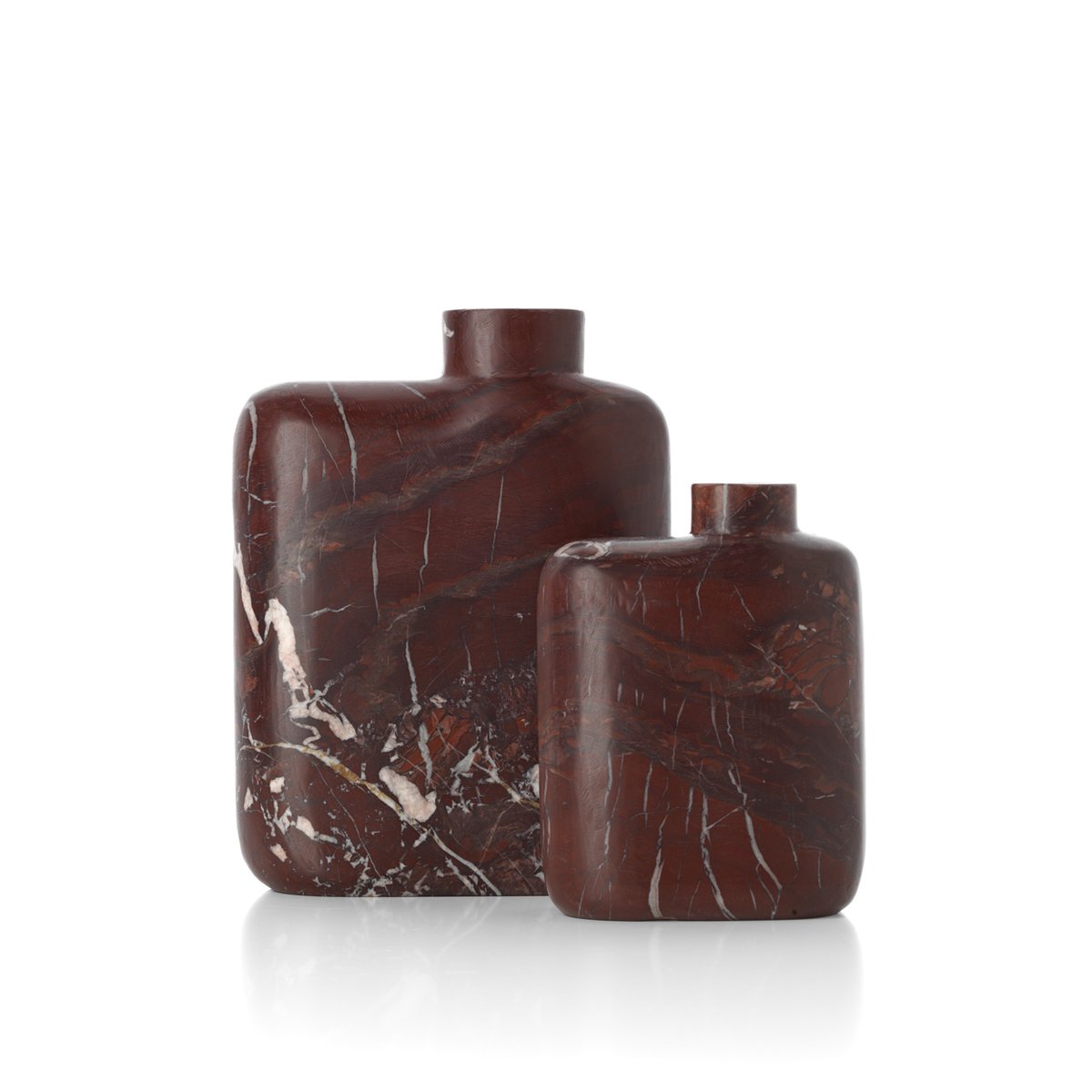 Vase en marbre ROSSO LEVANTO bordeaux, BAZAR BIZAR