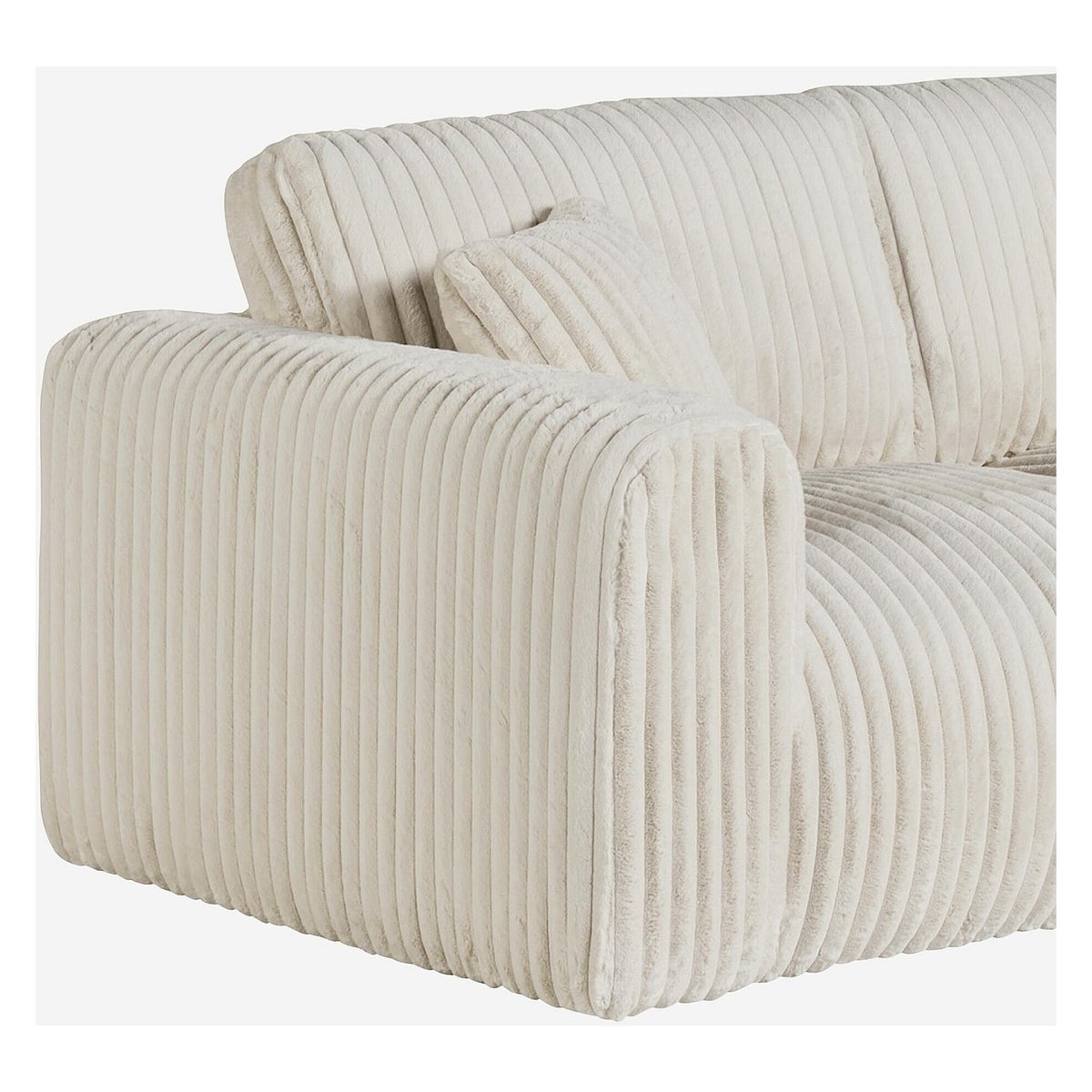 Canapé fixe tissu ALEYA beige, HABITAT