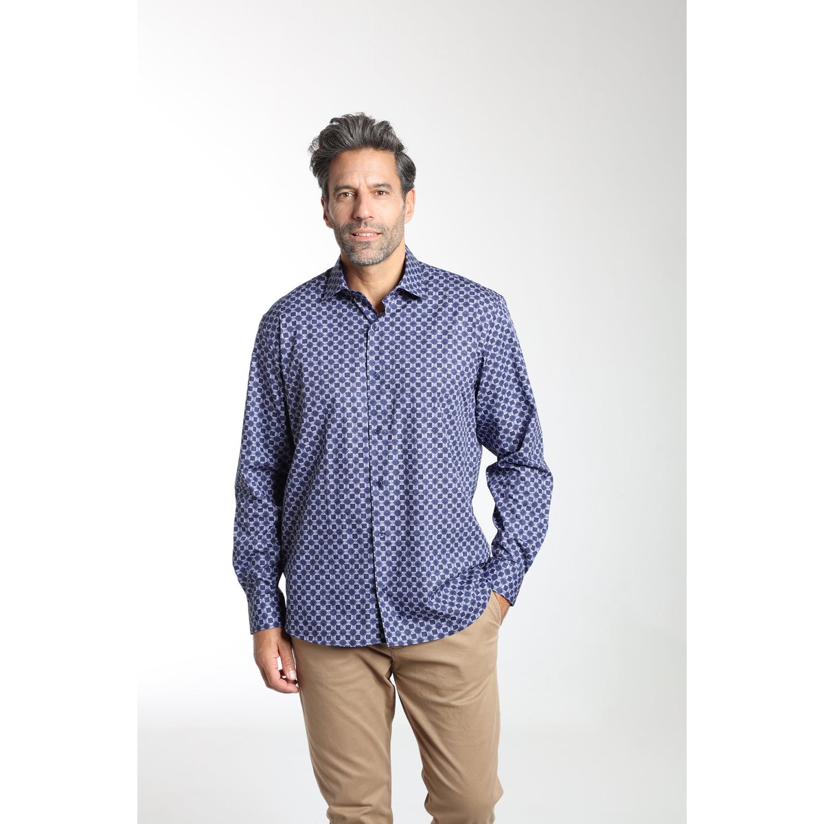 Chemise manches longues en coton CLOE bleu, GENTLEMAN FARMER