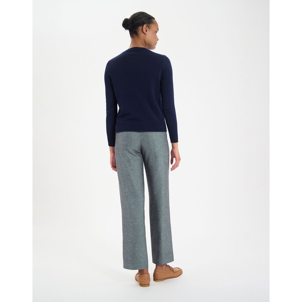 Pull Angelica en coton violet blue navy, INES DE LA FRESSANGE PARIS