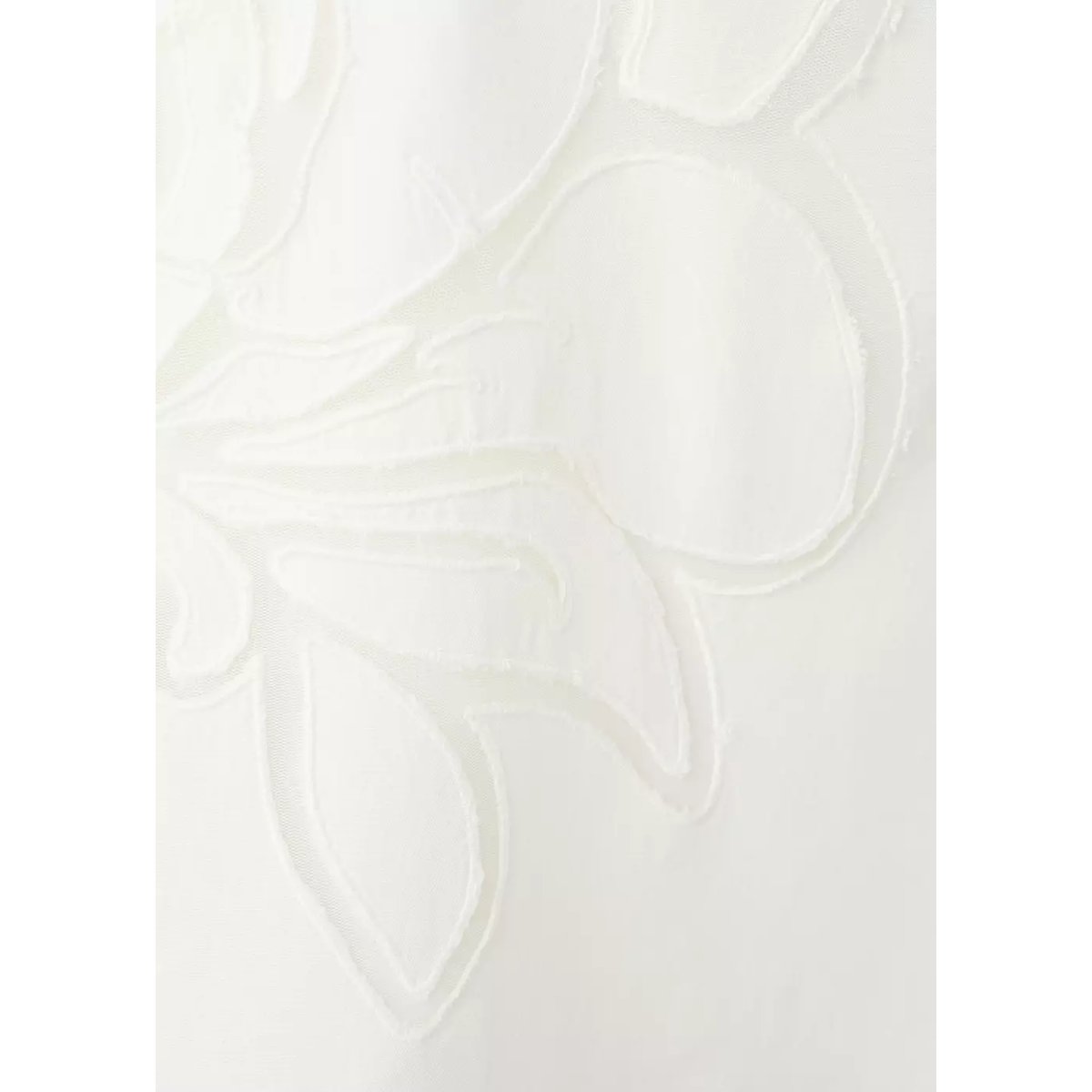 Top bretelles détail floral blanc, MANGO
