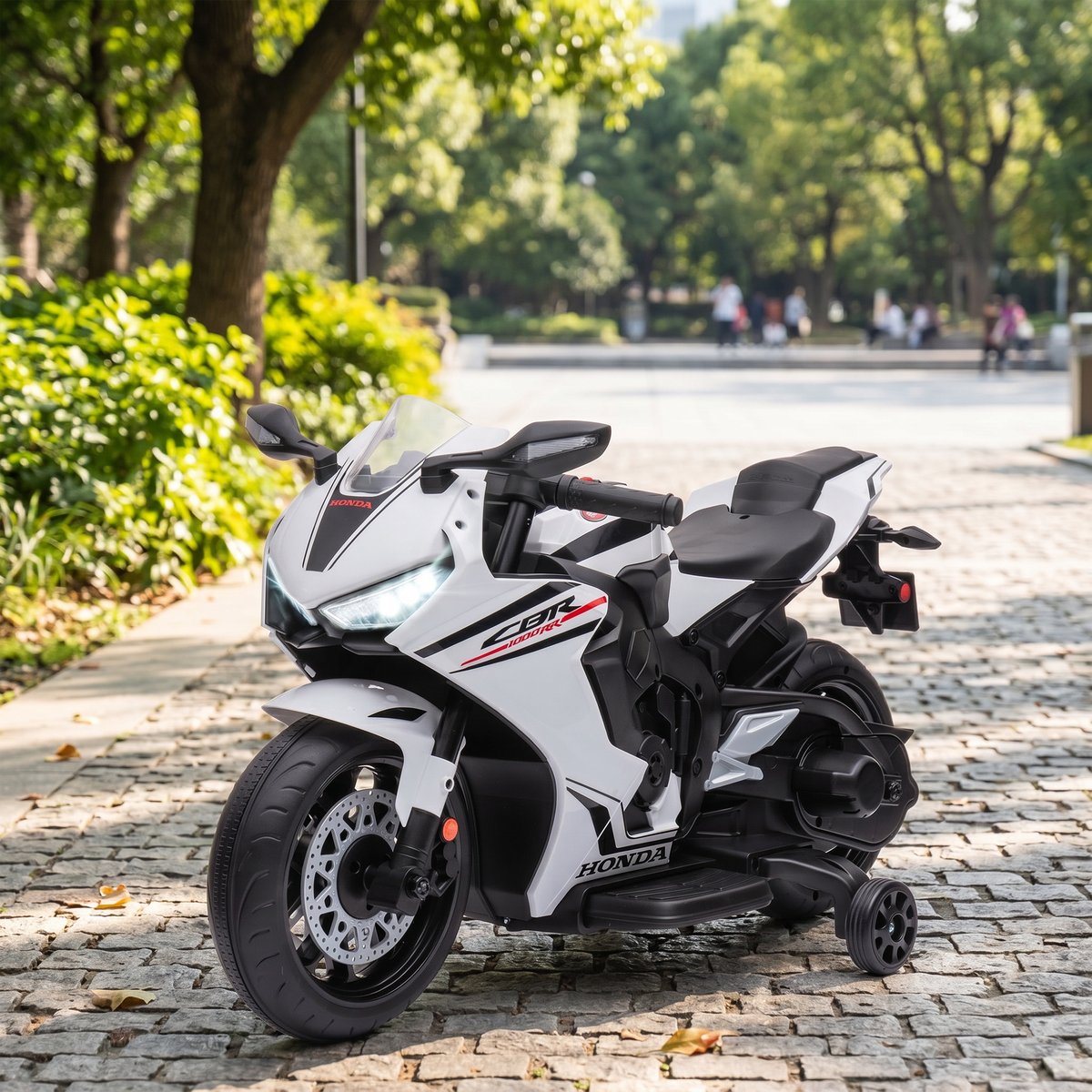 Moto électrique à conducteur assis PP Blanc blanc, HOMCOM