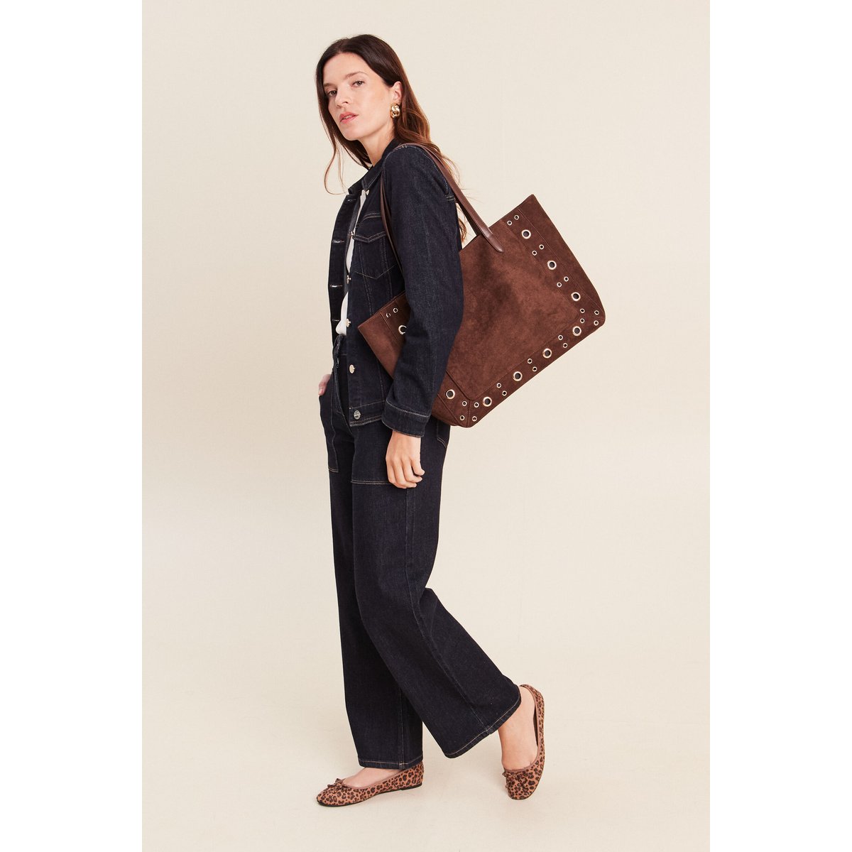 Veste cintrée courte en jean denim brut, BREAL