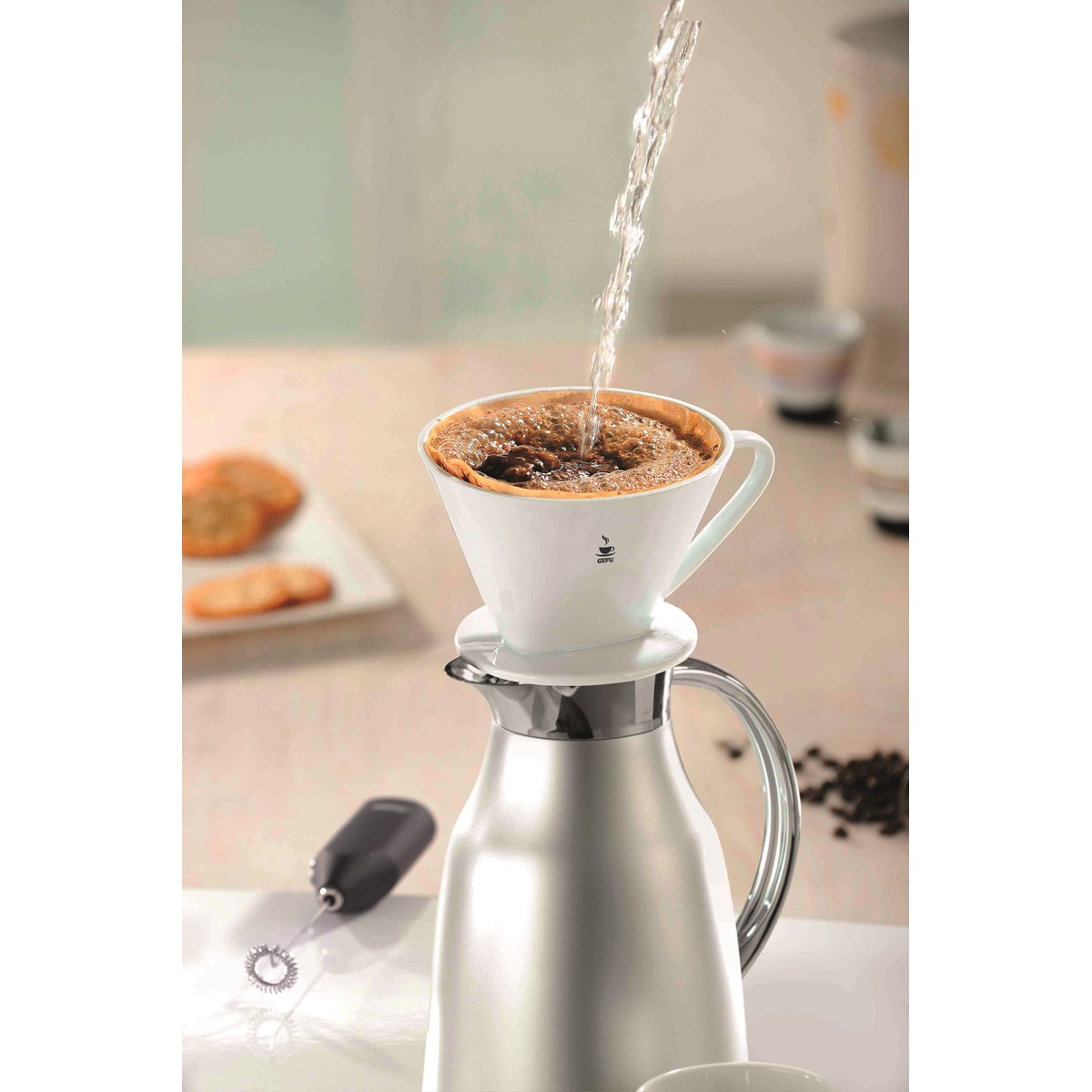 Porte-filtre à café SANDRO taille 4 blanc, GEFU