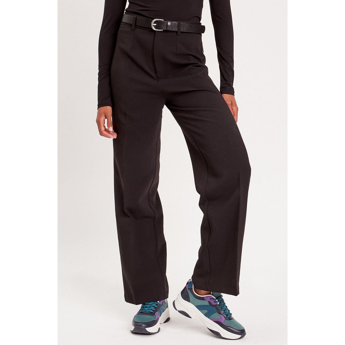 Pantalon city large noir, CACHE CACHE
