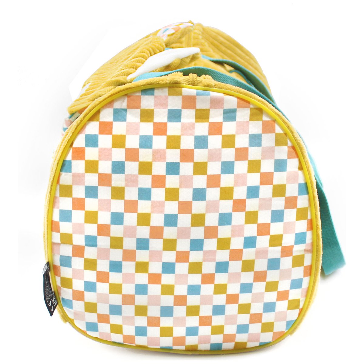 Sac week-end moutarde, blanc, bleu, LES DEGLINGOS