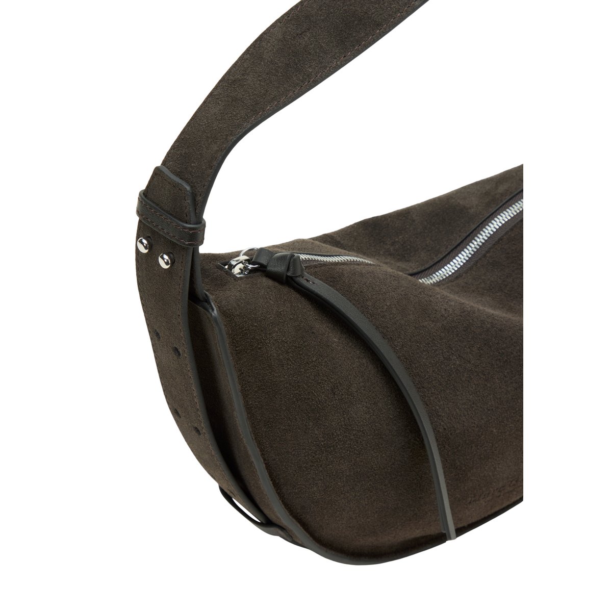Sac à bandoulière modèle Aami moyen en cuir velours souple marron foncé, MARC O'POLO