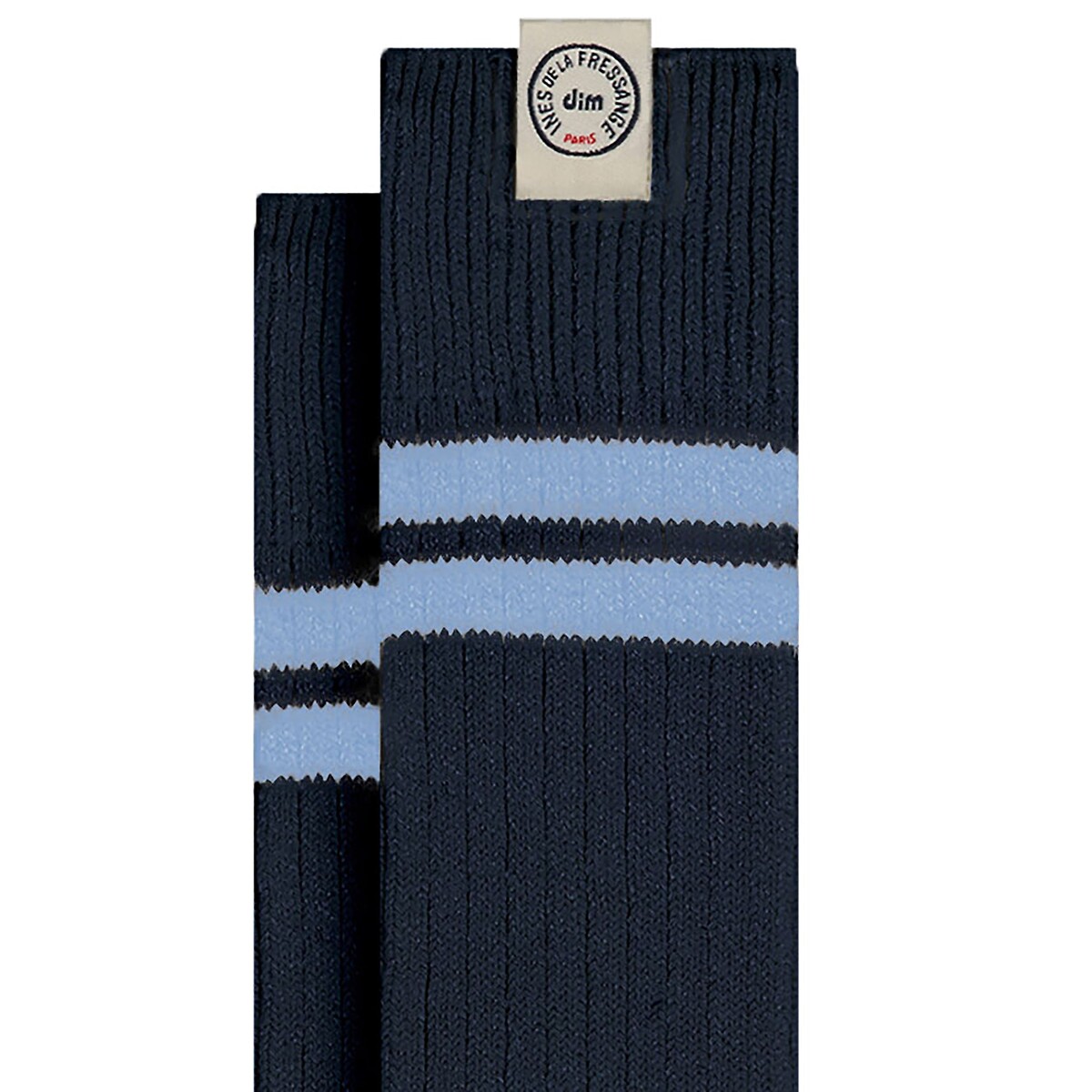 Hohe gerippte Socken von DIM x INES DE LA FRESSANGE marine, DIM