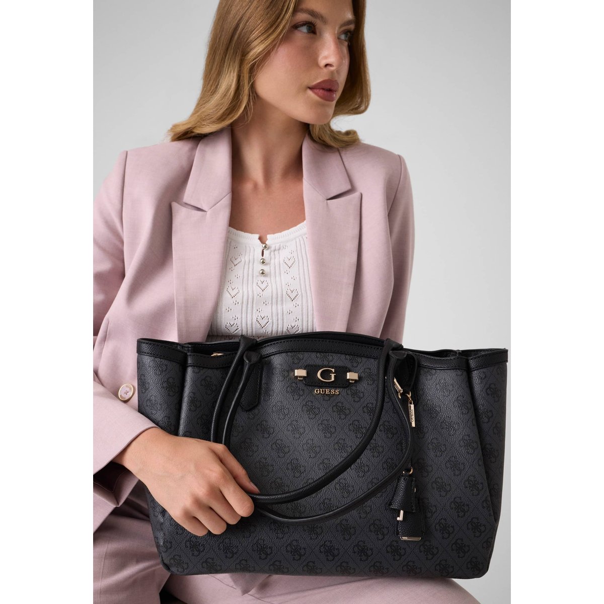Sac Fourre-Tout Lindsey gris foncé, GUESS