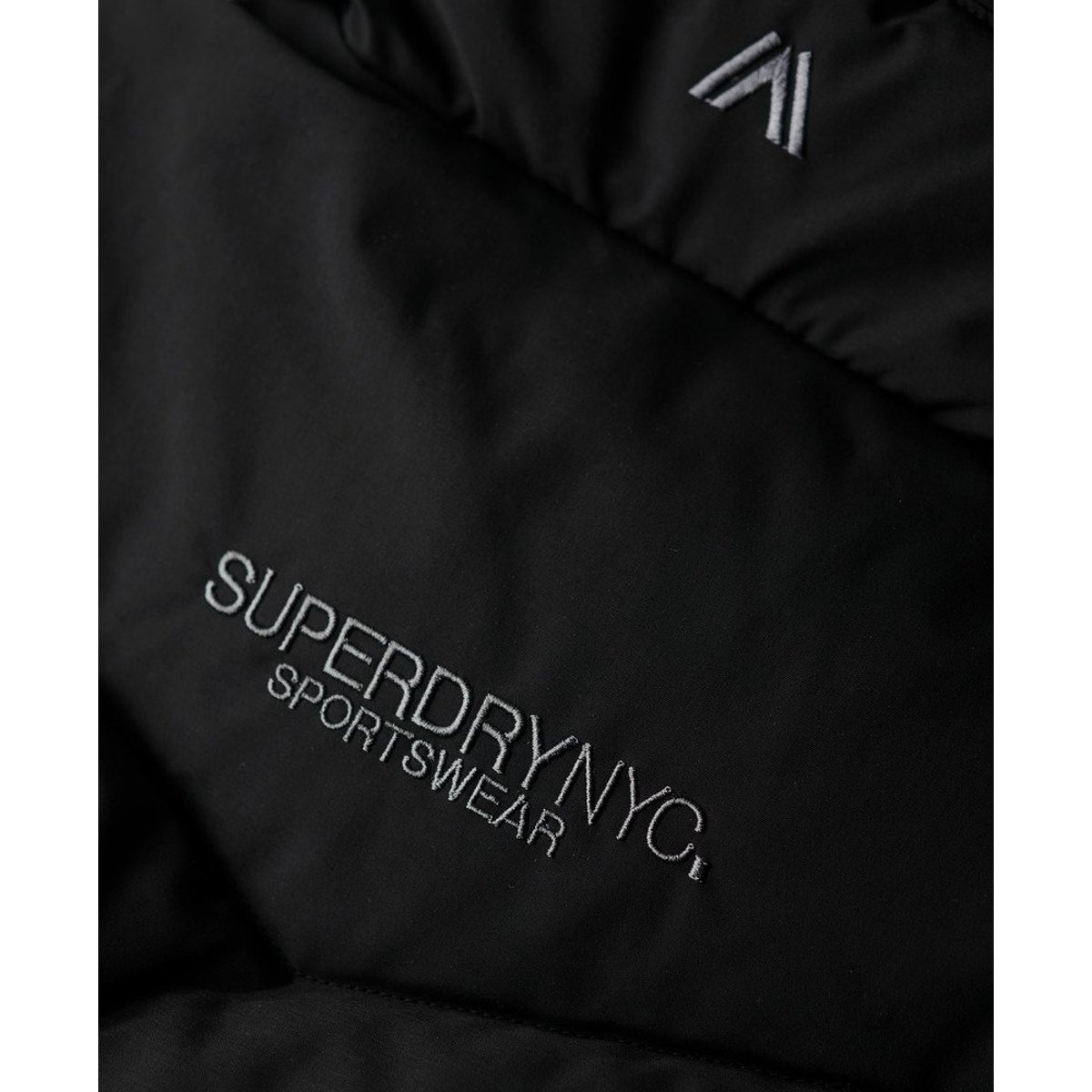 Parka rembourrée à chevrons City noir, SUPERDRY