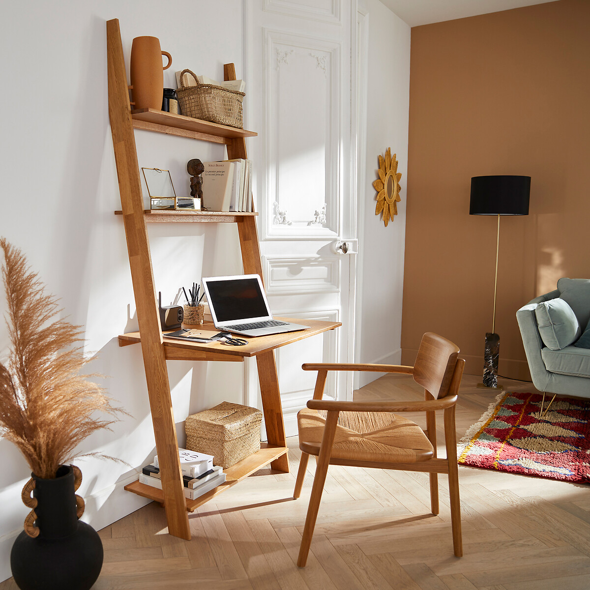 Étagère murale bureau en chêne, Domeno chêne, LA REDOUTE INTERIEURS