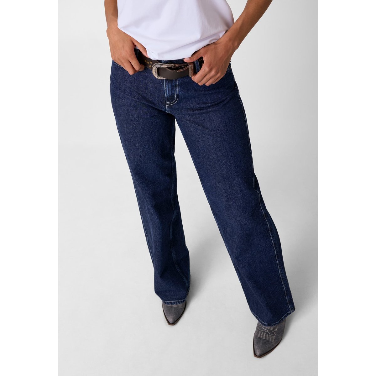 G11 Jeans Wide-Leg bleu foncé, GUESS JEANS