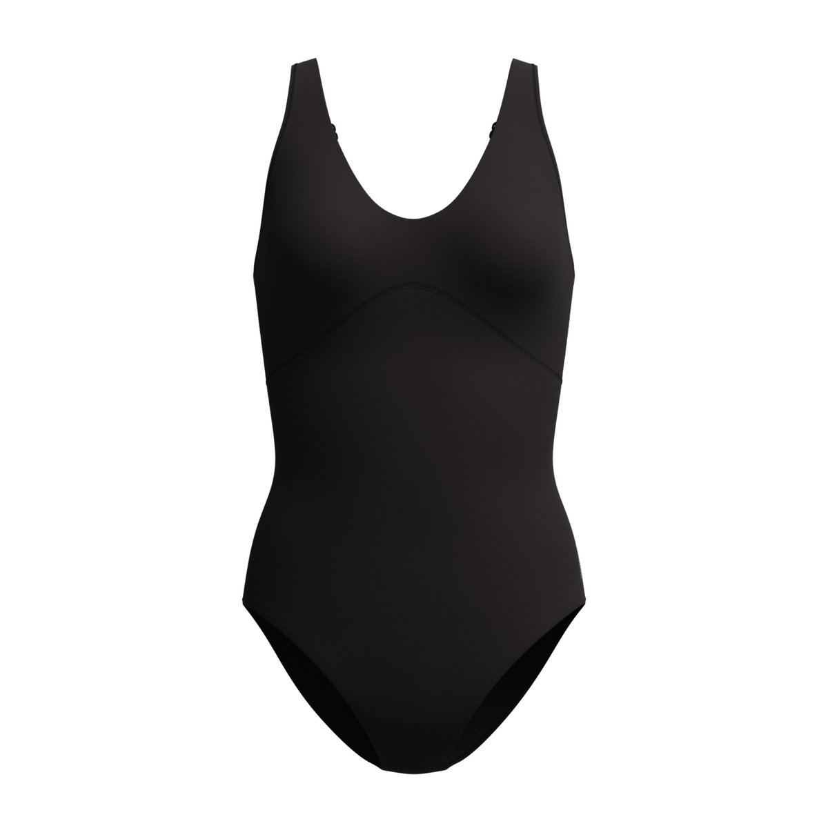 Maillot de bain 1 pièce uni à bretelles ajustables SCULPTURE noir, SPEEDO