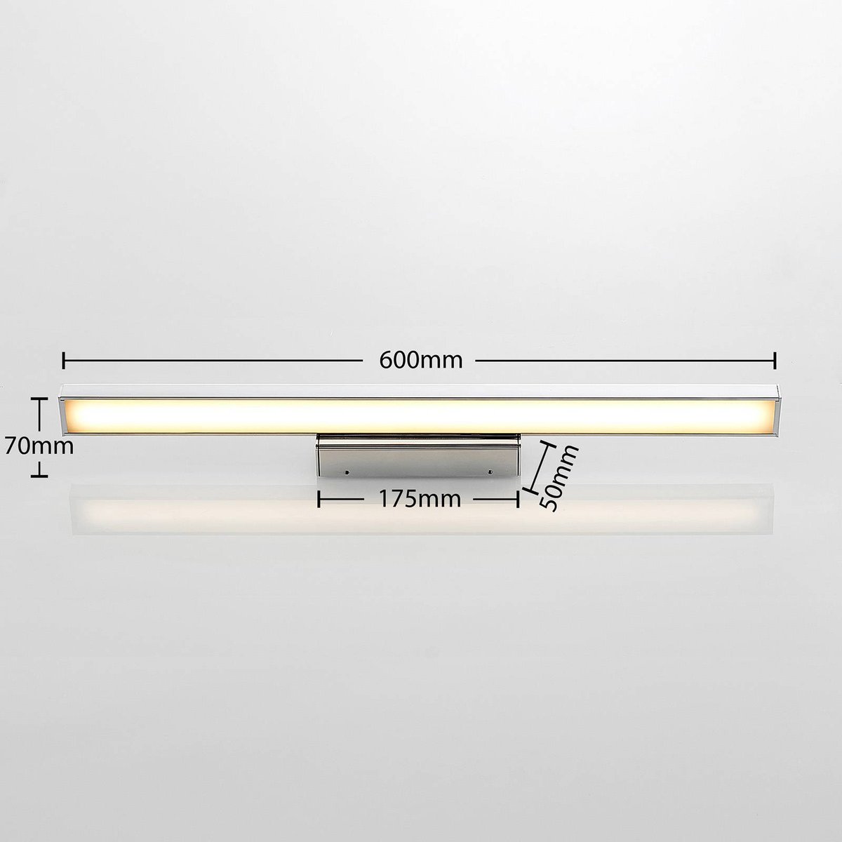 Applique en aluminium moderneLED, Alenia blanc, chrome, LINDBY