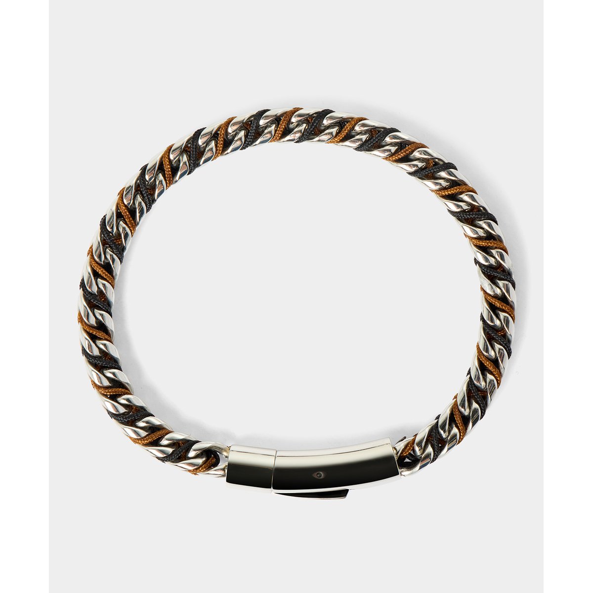 Bracelet Homme en Acier Inoxydable Tressé argent, JOE BROWNS