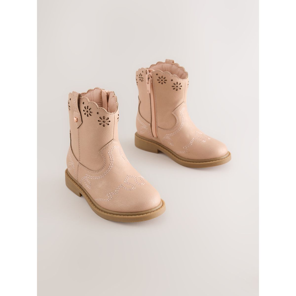 Bottines style western rose scintillant, NEXT