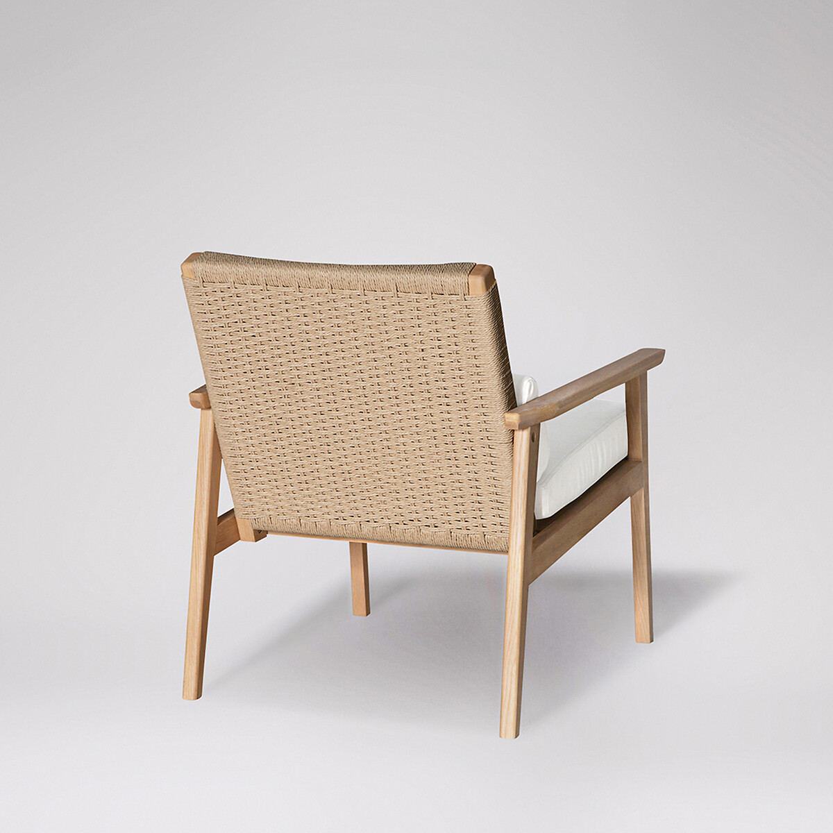 Wadesmill Fabric Armchair light wood, SWOON
