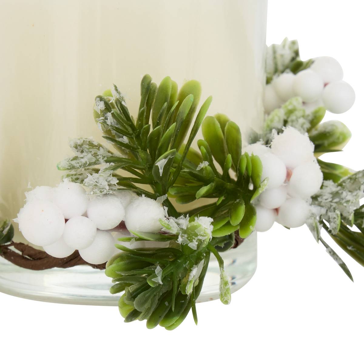 Bougie parfumée centre de table blanc 170 g blanc, ATMOSPHERA