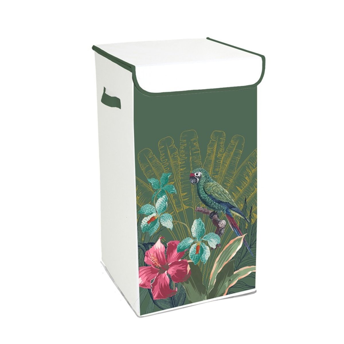 Coffre à Linge Intissé 54l Equatorial vert, DECORATIE
