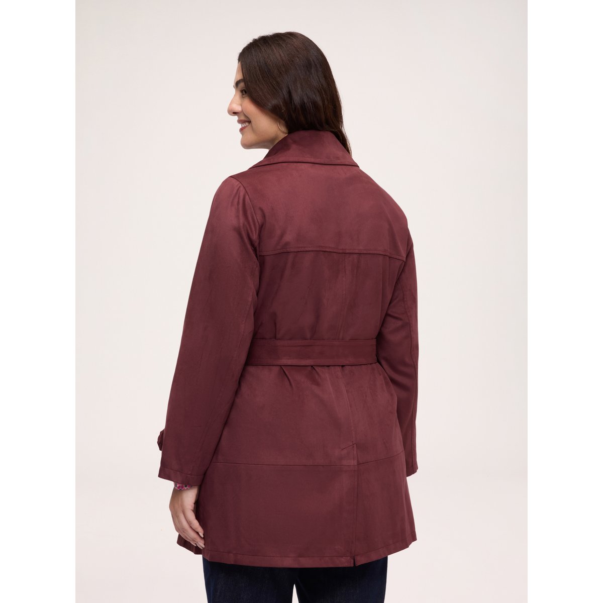 Trench-coat croisé burgundy, FIORELLA RUBINO