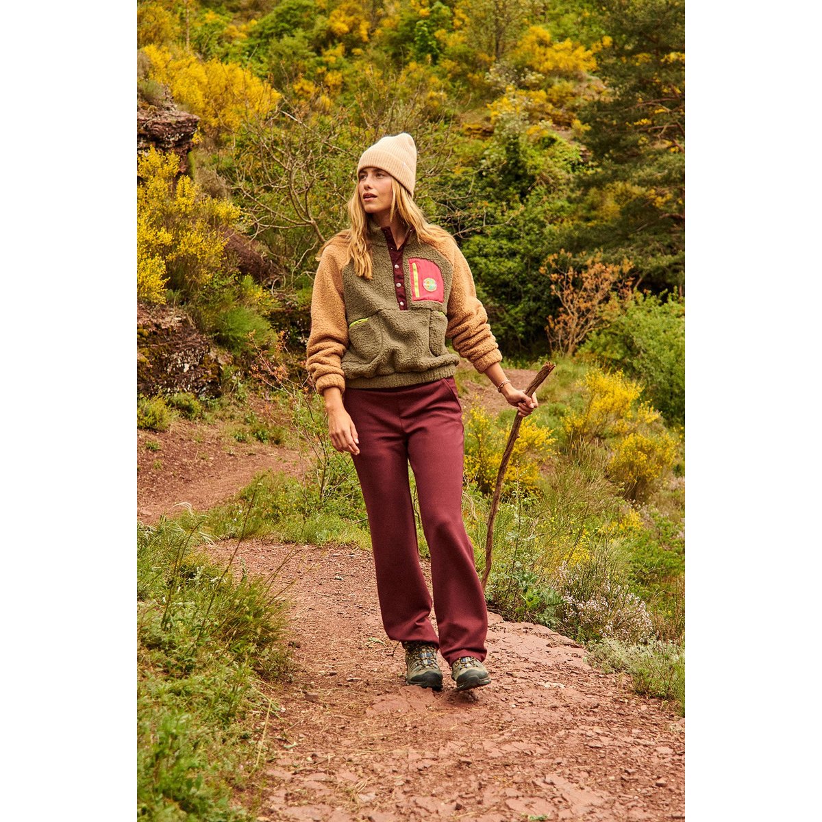 Pantalon Flowega - BAYJOY bordeaux, BANANA MOON