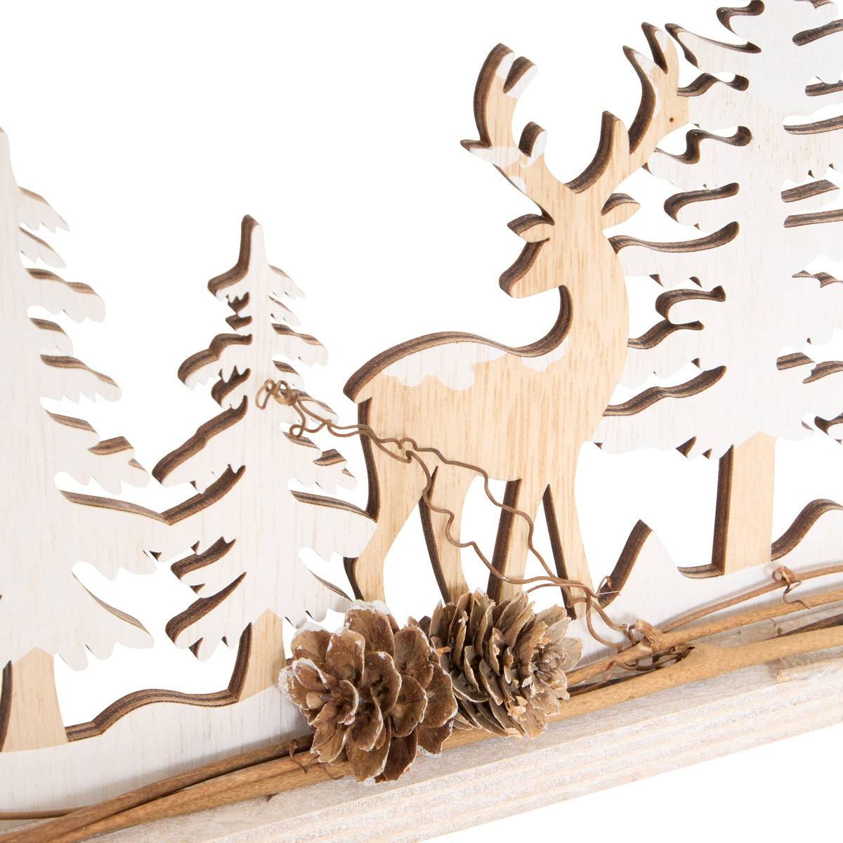 MOT BOIS RENNES SAPINS L45 marron, FEERIC LIGHTS & CHRISTMAS