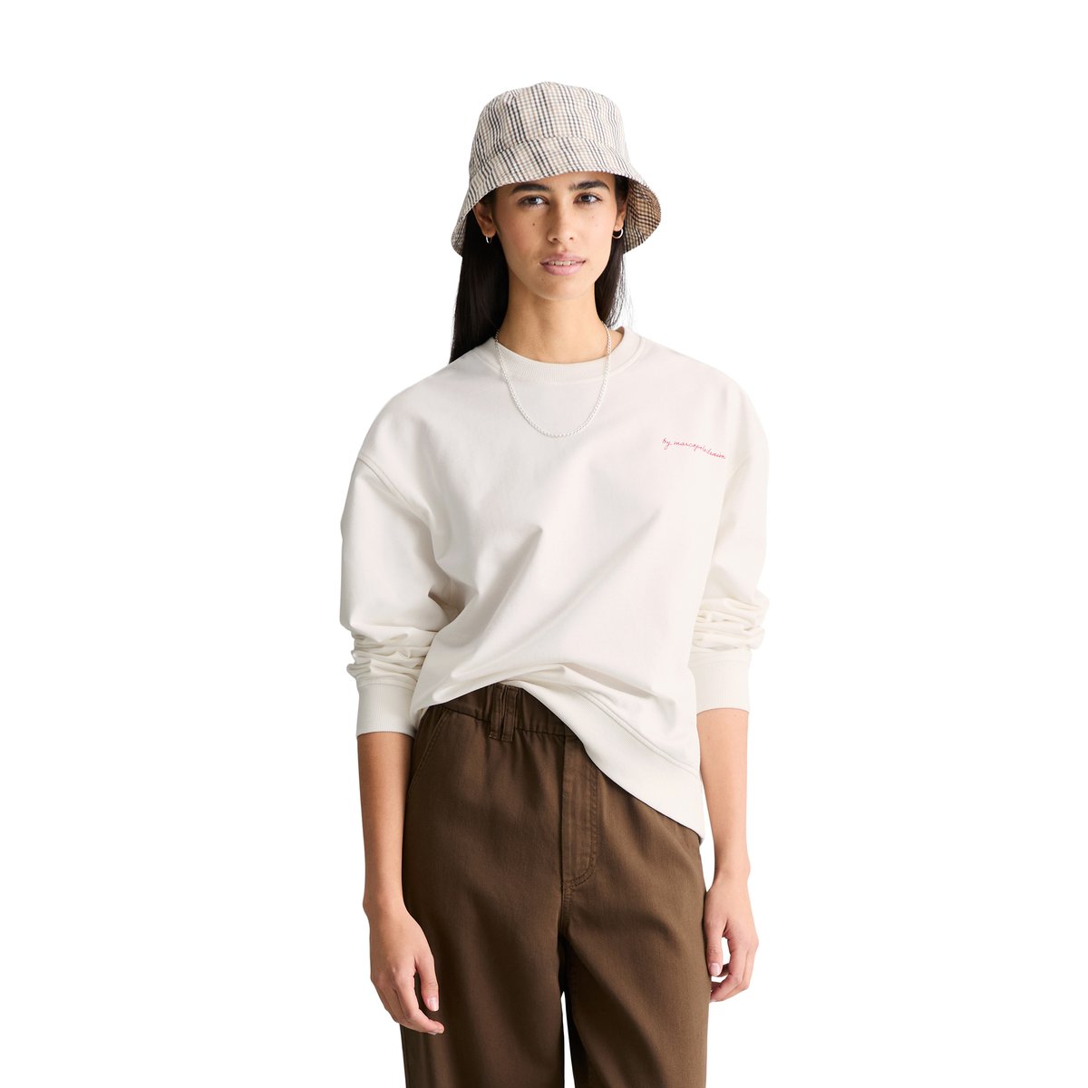 Sweat-shirt surdimensionné avec un imprimé marquant dans le dos blanc naturel, MARC O’POLO DENIM