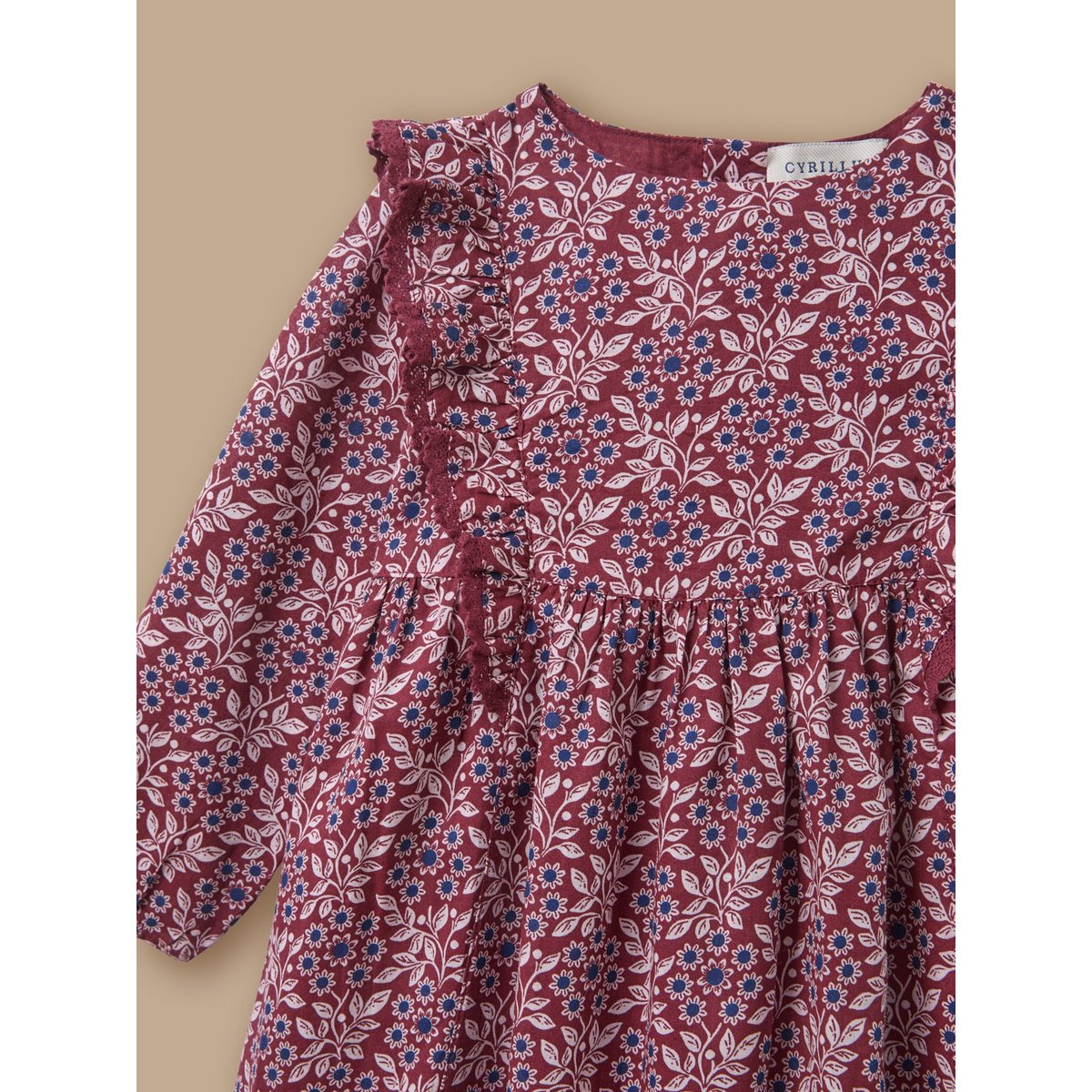Robe imprimée volantée imprimé ophelia, CYRILLUS