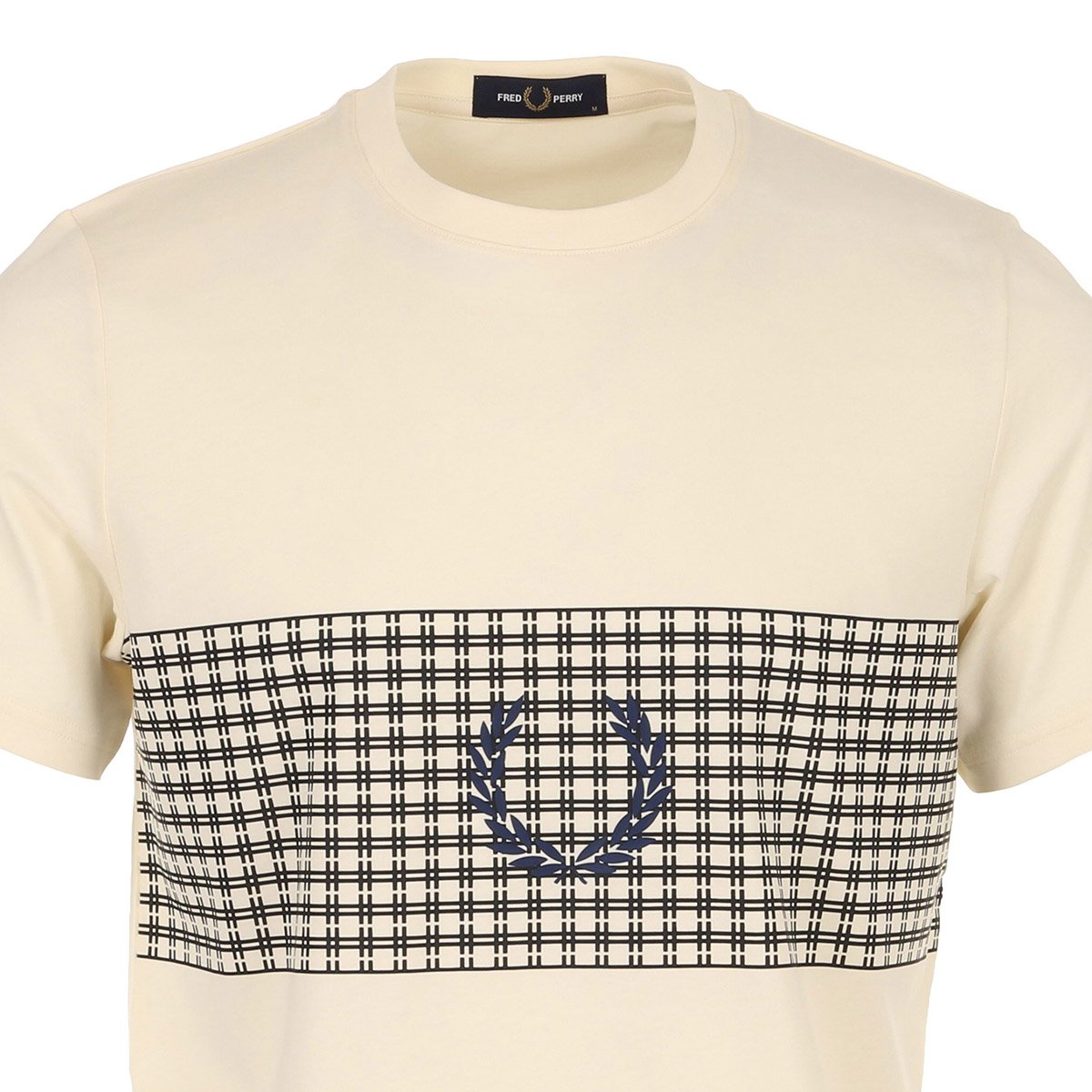 TENNIS NET GRAPHIC T-SHIRT ecru, FRED PERRY