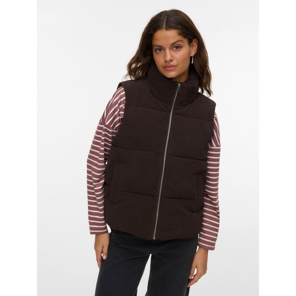 Gilet marron - chocolate torte, VERO MODA