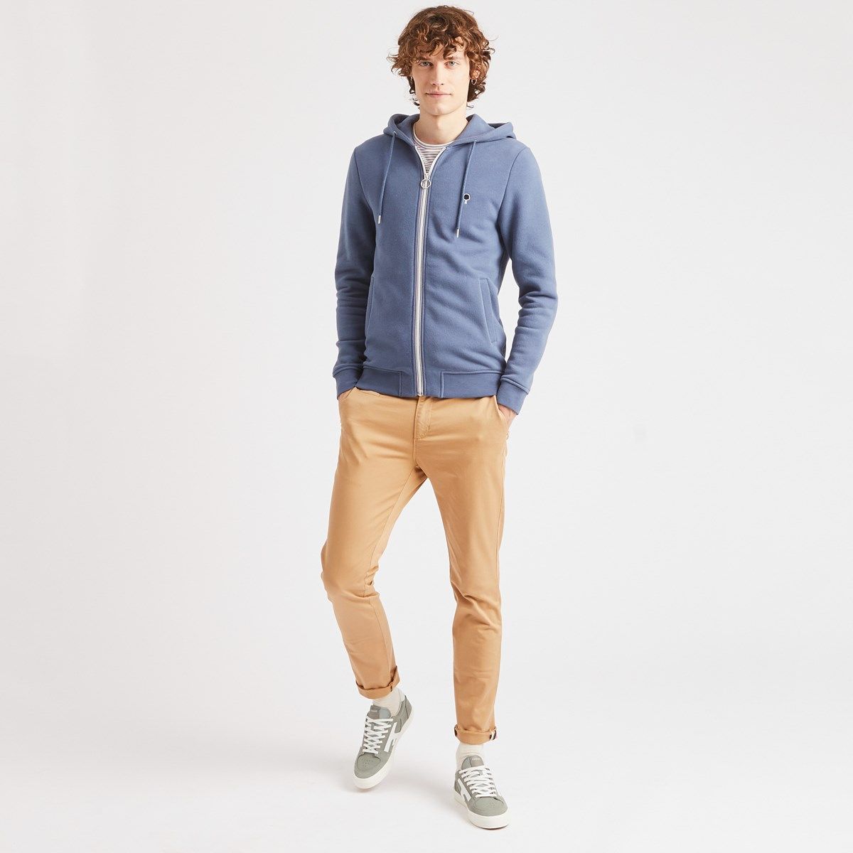 Sweat coton MESNIL bleu marine, FAGUO