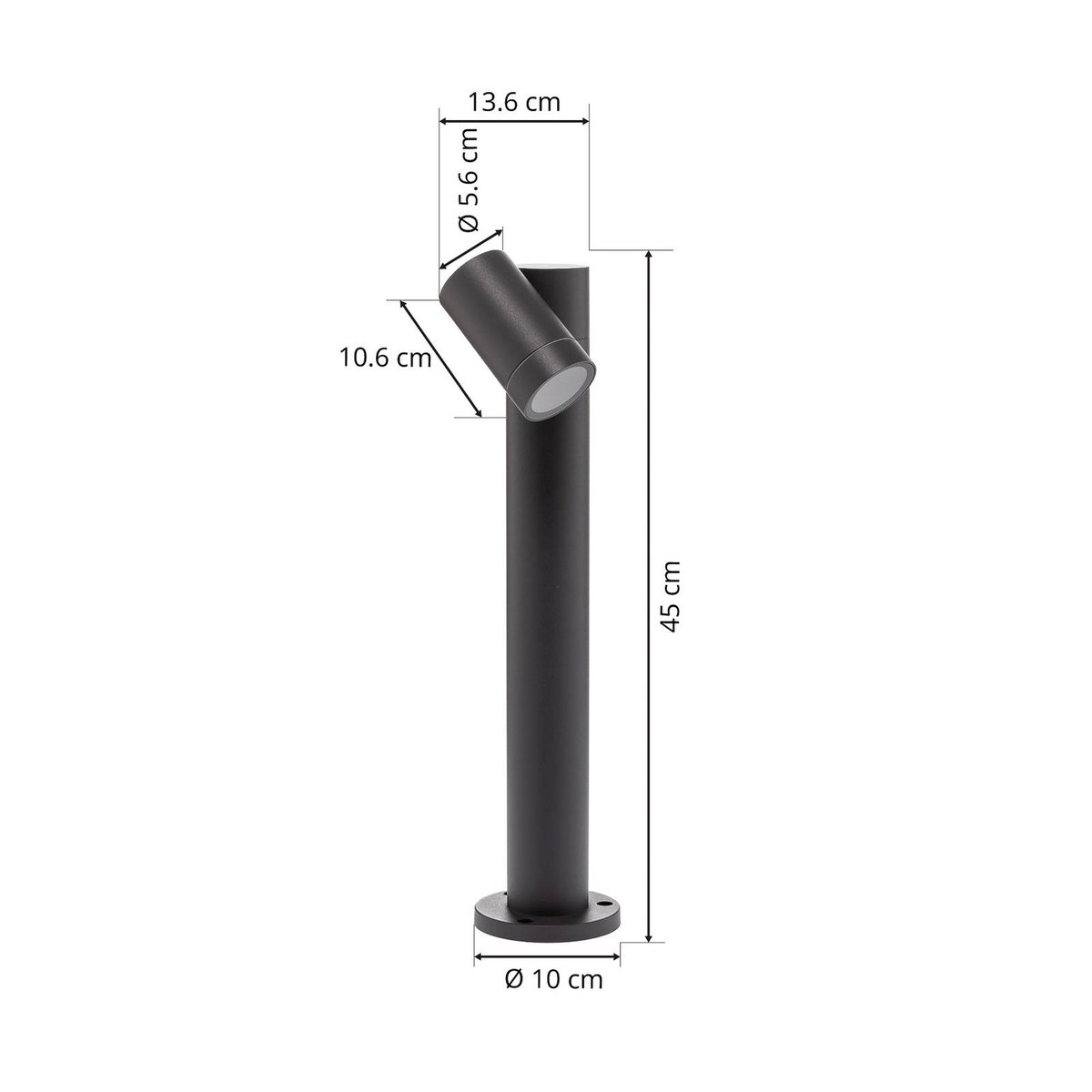 Luminaire extérieur en aluminium moderne gris foncé, PRIOS