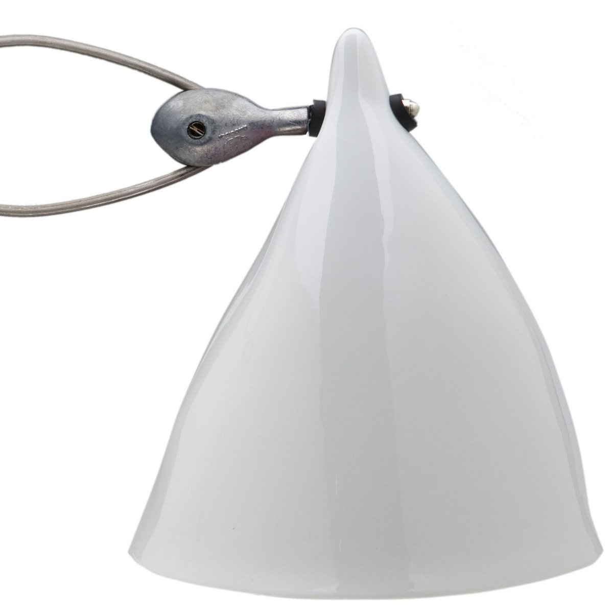 Lampe Cornette à Pincer Porcelaine blanc brillant, TSE ET TSE ASSOCIÉES