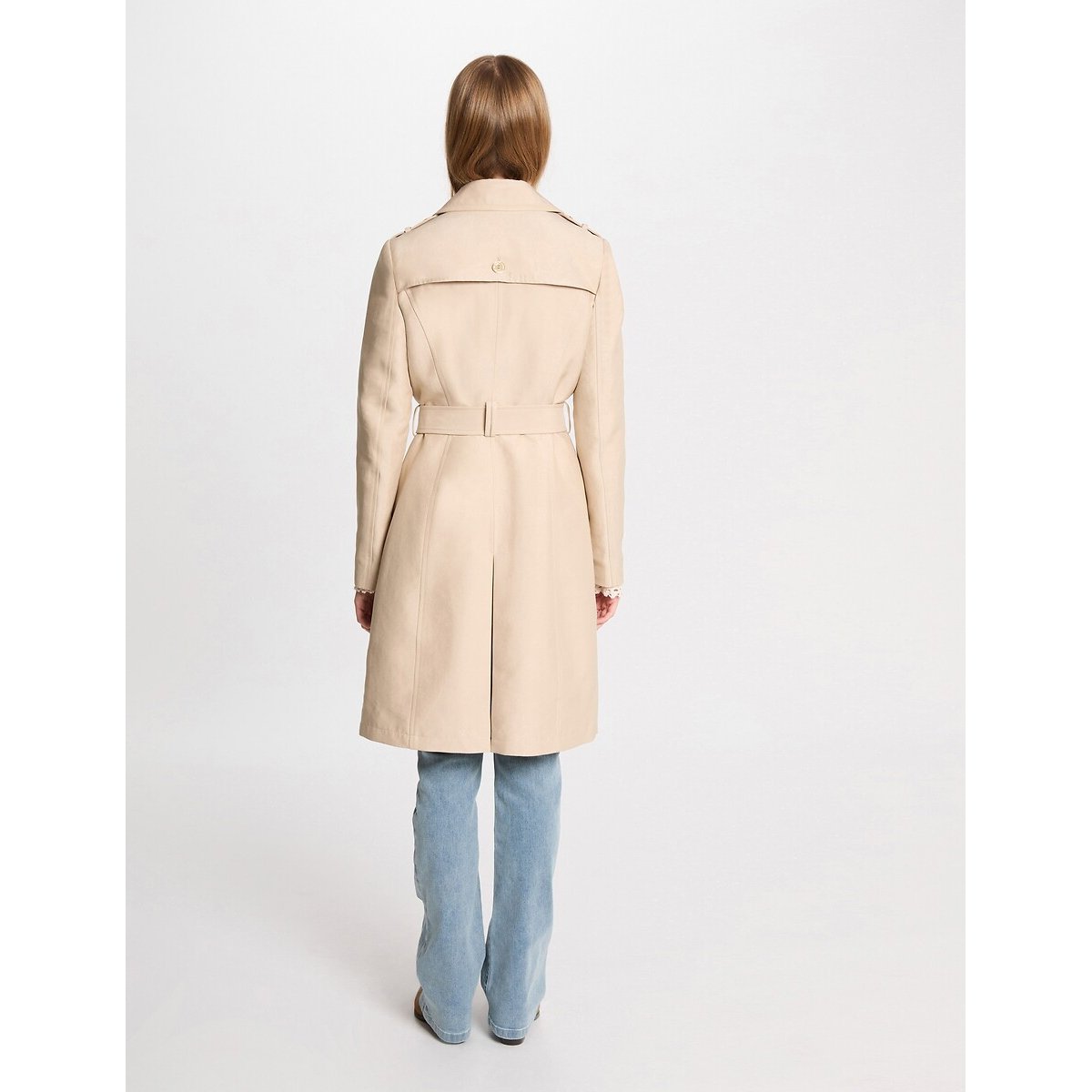 Long Belted Trench Coat beige, MORGAN