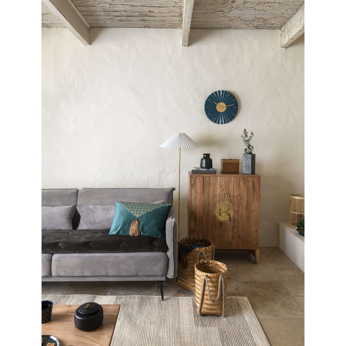 Canapé banquette convertible 3 places JACK beige, ATMOSPHERA