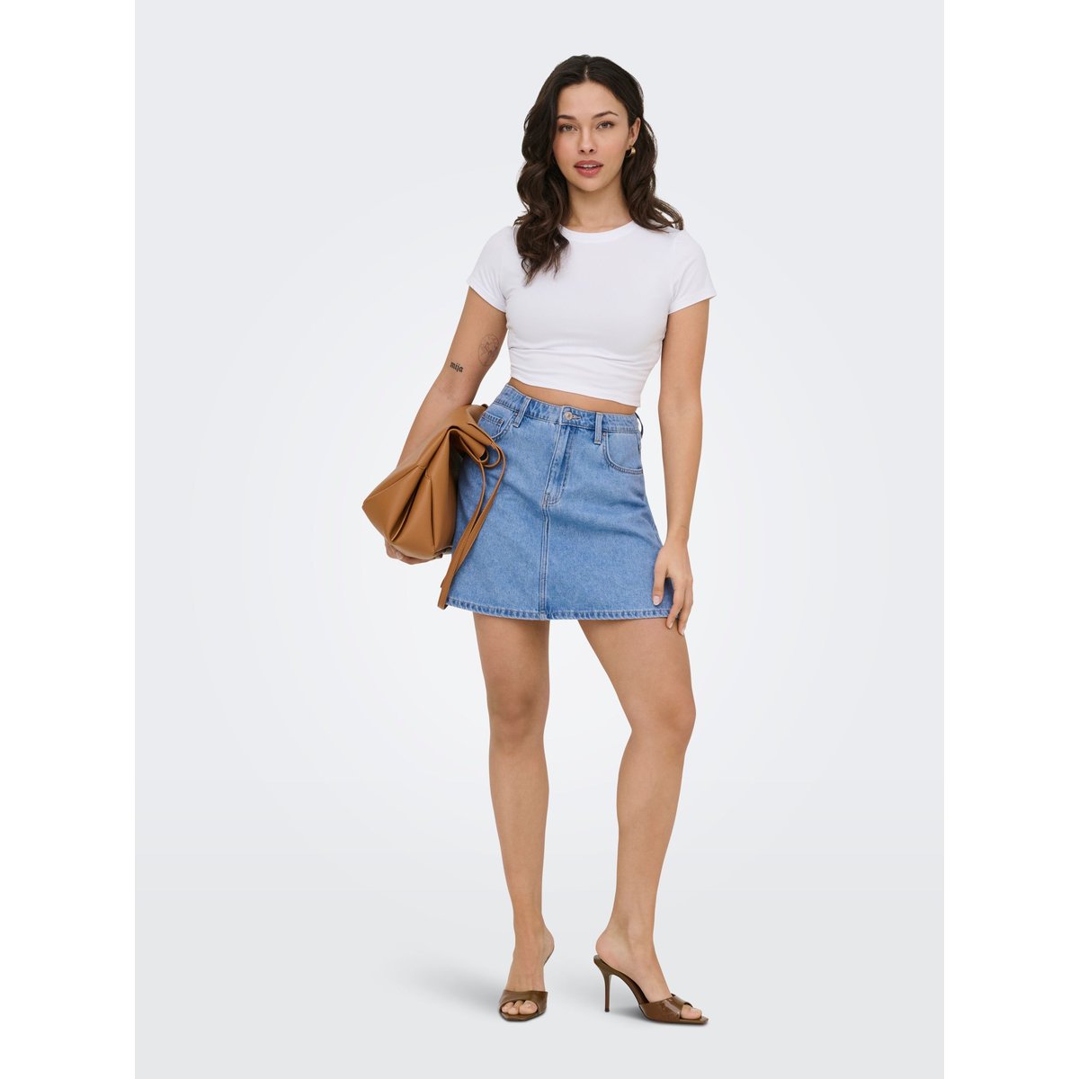Jupe En Denim light blue denim, ONLY