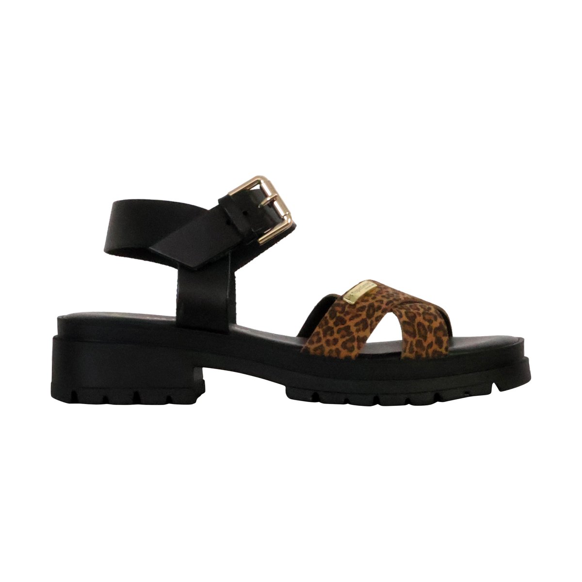 Sandale A Talon Cuir Les Tropeziennes Toboleo noir leopard, LES TROPEZIENNES PAR M.BELARBI